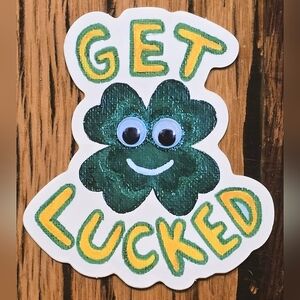 Get Lucked Clover Sticker